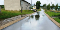 Отремонтированная дорога в Опаринском районе утопает в лужах - Kirov.Online