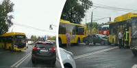 Появилось видео, как водитель Яавтобуса ушел в занос и попал в ДТП - YarNews.Ru