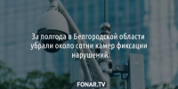 За полгода в Белгородской области убрали около сотни камер фиксации нарушений - Fonar.Tv