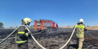 Калмыцкие огнеборцы ликвидировали возгорание сухой растительности в юго-западном районе элистинского городского округа - МЧС Республики Калмыкия