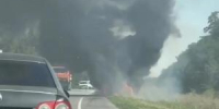 На трассе Ростов – Волгодонск горел автомобиль: видео - DonDay-Volgodonsk.Ru