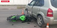 В Великих Луках мотоциклист госпитализирован после столкновения с автомобилем на Октябрьском проспекте - InformPskov.Ru