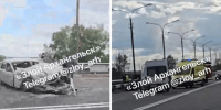 В ДТП мог участвовать трети автомобиль | Источник: Злой Архангельск / T.me - 29.Ru