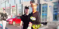 Появилось видео задержания нетрезвого хулигана, разрисовавшего остановку в Колпино - Spbdnevnik.ru
