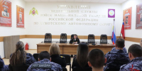 В рамках профилактического месячника росгвардейцы Чукотки встретились с представителем военной прокуратуры - Росгвардия