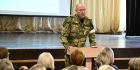 На фото – выступление Олега Семкина перед проведением всероссийских учений, автор фото – Людмила Ковалева, АО «Обл-ТВ», Изображение. - Правительство Челябинской области