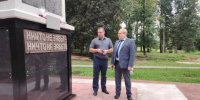 В поселке Космынино завершаются работы по ремонту обелиска погибшим воинам в Великой Отечественной войне и благоустройству прилегающей территории. - Администрация МР