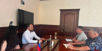 В Дагестане прошла рабочая встреча представителя Росгвардии с руководителем ЦУР региона - Росгвардия