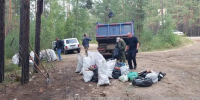 Уборка мусора. Фото из канала мэра Братска Александра Дубровина в «Макс» - Irk.Ru