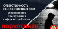 Ответственность несовершеннолетних, совершивших преступления в сфере потребления наркотиков! - Тацинский район