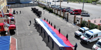 В Главном управлении МЧС России по Забайкальскому краю прошло торжественное построение в честь Дня Государственного флага - МЧС Забайкальского края