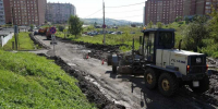 В Красноярске восстанавливают пострадавшую от ливней ул. Гриболевскую - 1-LINE