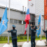 Торжественное построение,   посвященное Дню Государственного флага Российской Федерации - МЧС Псковской области