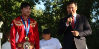 Калмыкия чествует победителя первенства мира по борьбе Мингияна Горяева - Интернет-газета Степные вести