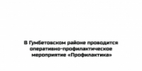 В Гумбетовском районе проводится оперативно-профилактическое мероприятие «Профилактика» - Гумбетовский район