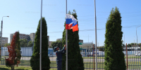 Торжественное построение,  посвященное Дню Государственного флага Российской Федерации - ГУ МЧС России