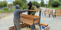 В Кинешме продолжается благоустройство сквера на улице Гагарина - Kineshemec.Ru