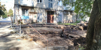 В Калининграде начали ремонтировать двор возле светомузыкального фонтана (фото) - Kaliningrad.Ru