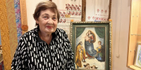 Галина Медведева вышивала «Сикситинскую мадонну» два года. Это была ее первая работа. - Калужский перекрёсток