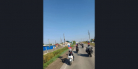 В Карасукском округе прошел авто-мотопробег ко Дню Государственного флага России - Карасукский район