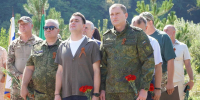 В Крымском районе представитель краевого следственного управления СКР принял участие в церемонии захоронения останков советских воинов - Следственный комитет