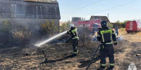 В Элисте потушили возгорание сухой растительности в районе «Тополиной рощи» - ГТРК