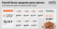 Перестала держаться на одном уровне. Как менялась средняя цена гречки на Алтае в 2026 году - ИА Амител