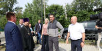 Глава региона посетил строящийся храм в селе Малышево - Приамурская митрополия