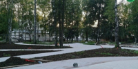 В Красавино продолжаются работы в парке у Центра культурного развития. - Великоустюгский муниципальный округ