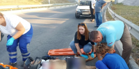 В Севастополе мотоциклист побился в ДТП, на помощь пришли пожарные - Комсомольская Правда