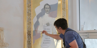 Роспись нового здания Епархиального управления: в центре сюжета — миссионерский подвиг святителя Иннокентия - Приамурская митрополия