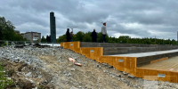 Работы на Ленинградской набережной - Город Мончегорск