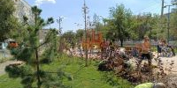 На проспекте Металлургов началась укладка газона - Город Волгоград