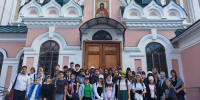 В преддверии нового учебного года Далматовский монастырь посетила большая детская группа учащихся МБОУ ДО Детская художественная школа им. В. Ф. Илюшина г. Кургана - Успенский Далматовский мужской монастырь
