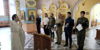 В Алдане состоялось принятие казачьей присяги в храме Новомучеников и Исповедников Российских - Якутская и Ленская епархия