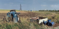 Под Сорочинском грузовик съехал в кювет и опрокинулся - Газета Оренбуржье