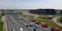 Движение закрыто на 4 из 5 полос МКАД в районе Киевского шоссе - M24.Ru