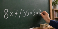 Этот пример решают неправильно даже отличники: 8 × 7 ÷ 35 × 5 = ? Оказалось, дело в одной детали - Pg11.Ru