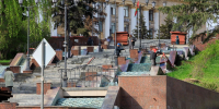 Работа каскада фонтанов на Петровском спуске временно приостановлена - Gorod48.ru
