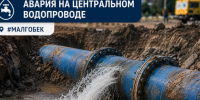 Авария на центральном водопроводе. - Администрация г. Малгобек
