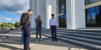 В Королёве завершили ремонт входной группы Центрального дворца культуры им. М.И. Калинина — крупнейшего учреждения культуры наукограда - Администрация г. Королёв