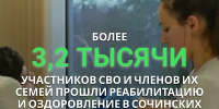 В санаториях Сочи реабилитацию и оздоровление прошли более 3,2 тысячи участников специальной военной операции и членов их семей - Администрация г. Сочи