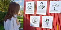 В Воронеже прошла уличная выставка «Взгляд четырех» о героях СВО и русской культуре - РИА Воронеж