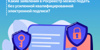 Какие заявления в Росреестр можно подать без усиленной квалифицированной электронной подписи?. - Поспелихинский район