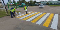 В селе Шемордан начались плановые работы по обновлению дорожной разметки. - Сабинский район
