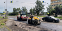 На улице Гагарина в Центральном районе Братска идут работы по ремонту проезжей части (ФОТО, ВИДЕО) - Администрация г. Братск