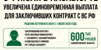 С 1 июля в Хасавюрте увеличена единовременная выплата для заключивших контракт с ВС РФ - Администрация МО г. Хасавюрт