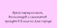 Ко Дню города в Ельце состоится красочный парад колясок, велосипедов и самокатов. - Народное слово