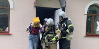 В Спасском-Лутовинове огнеборцы провели занятие по тушению пожара в административном здании - МЧС