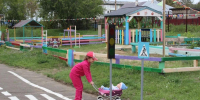 В детсаду № 44 открылась третья в округе детская площадка дорожной безопасности - Чунский район